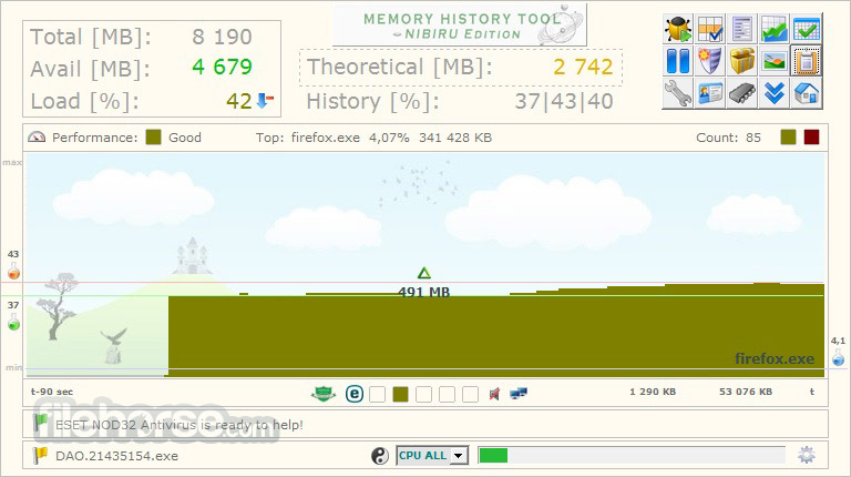 Memory History Tool Screenshot 1