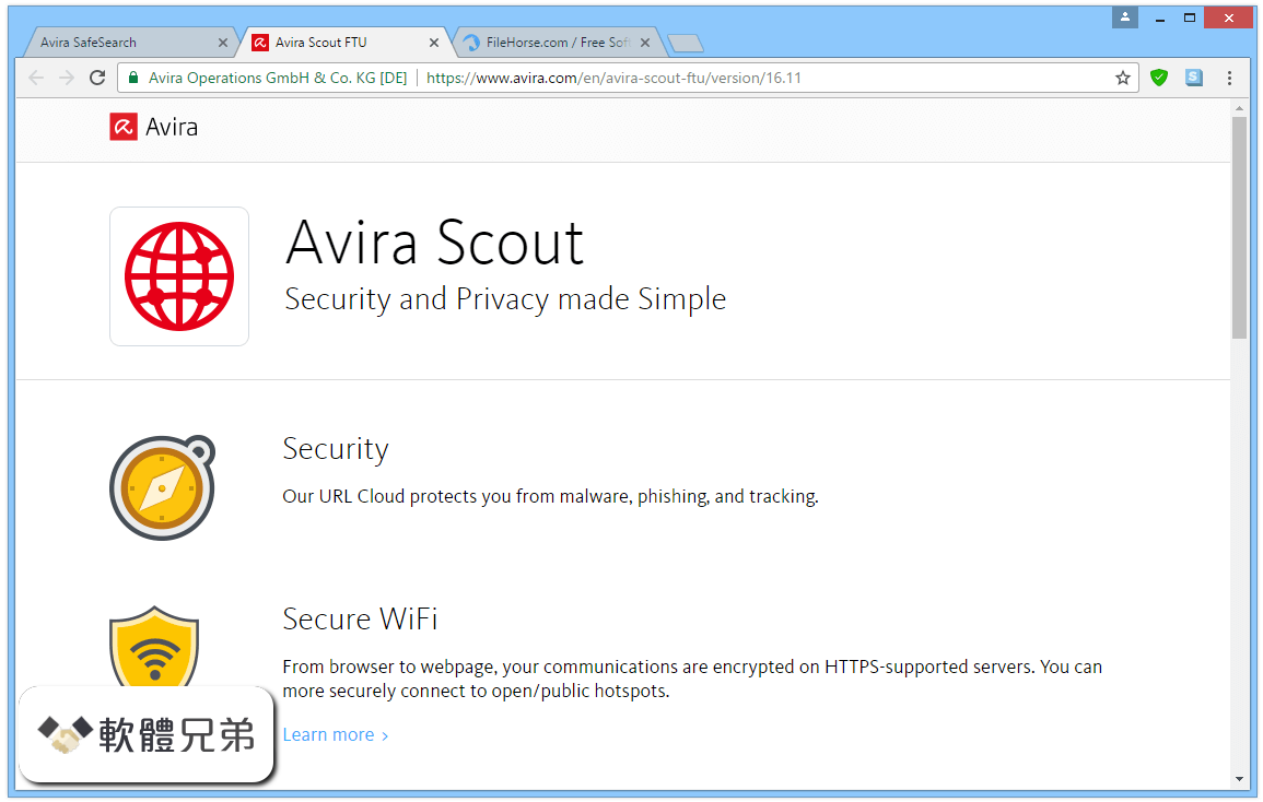 Avira Scout Browser Screenshot 1