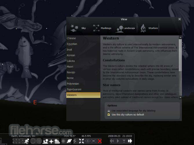 Stellarium (64-bit) Screenshot 4