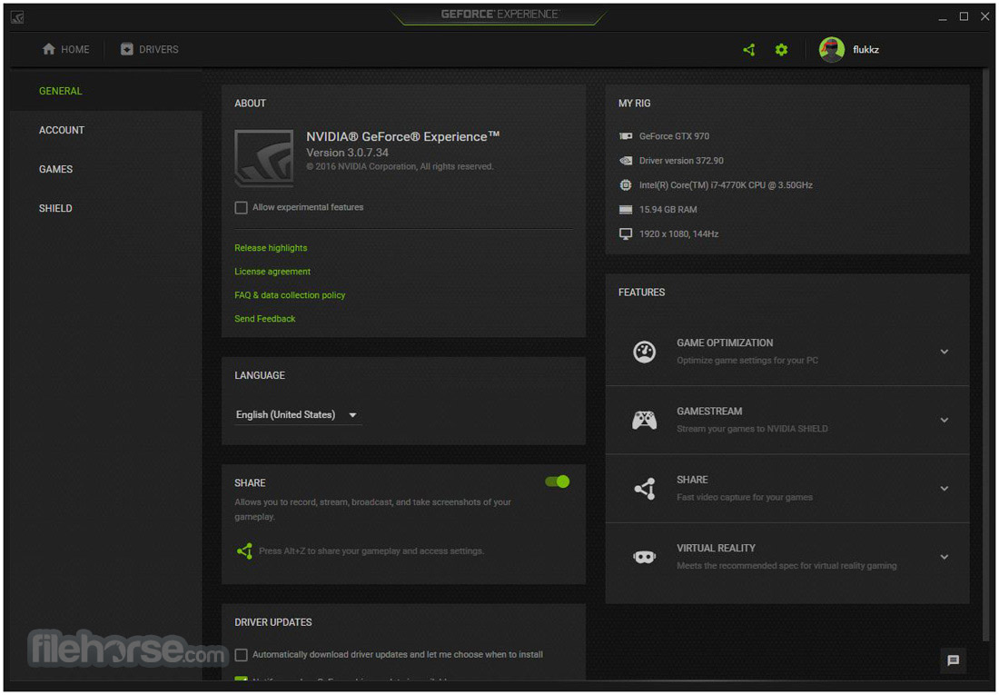 NVIDIA GeForce Experience Screenshot 5