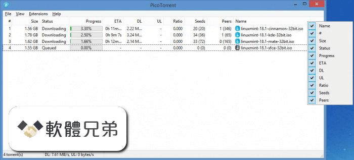 PicoTorrent (32-bit) Screenshot 2