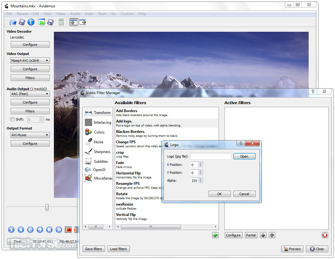 Avidemux (64-bit) Screenshot 2