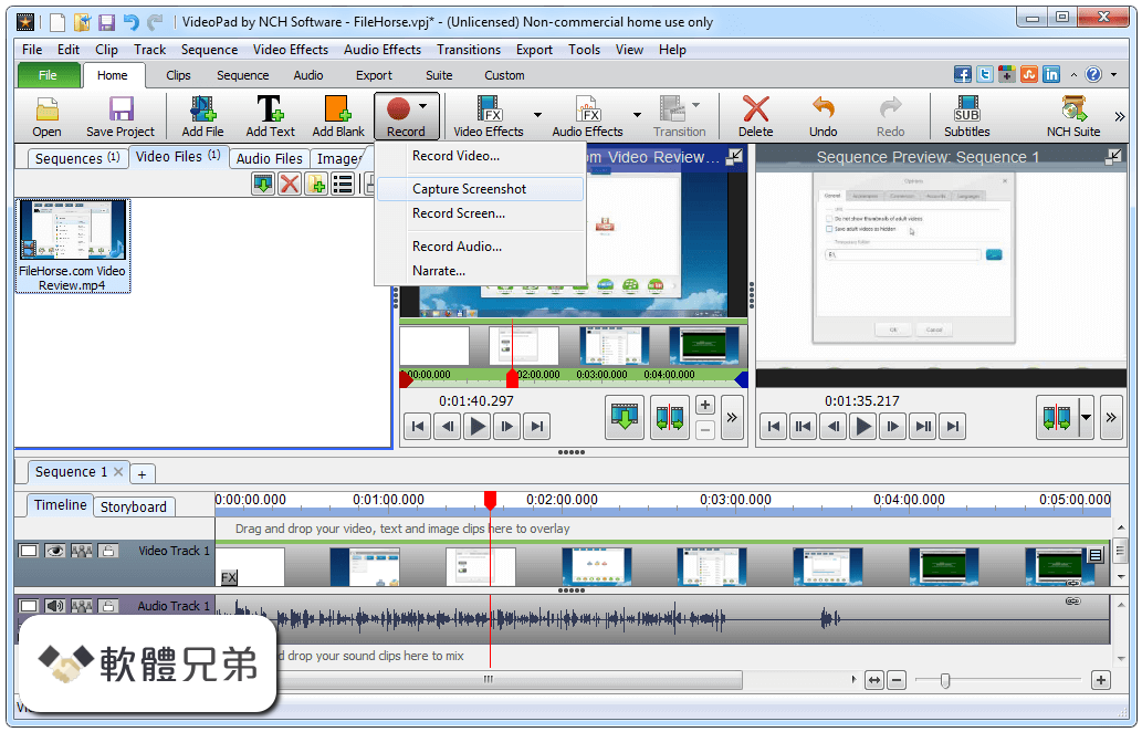 VideoPad Video Editor Screenshot 4