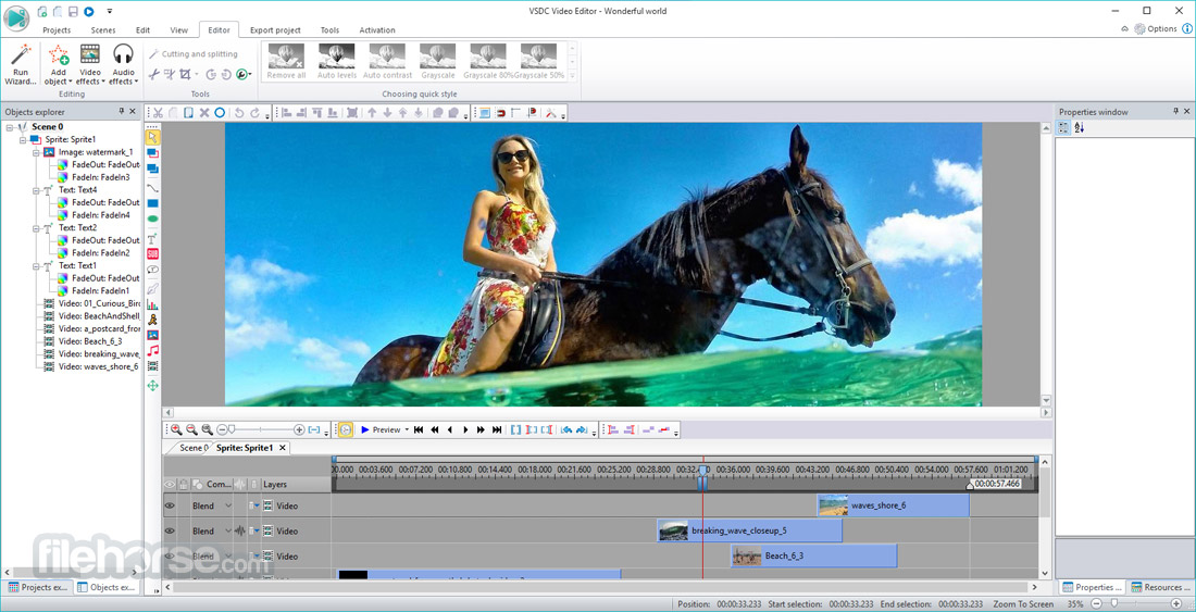 VSDC Free Video Editor (32-bit) Screenshot 1